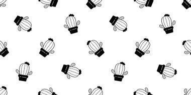 Kaktüs desensiz Desert Botanica çiçek bahçesi eşarp izole çizgi film Duvar kağıdı karo çizim tasarımı