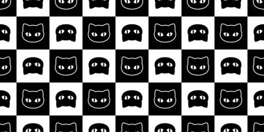 kedi pürüzsüz desenli kedi yavrusu vektör calico hayvan eşarbı izole edilmiş arka plan karikatür karikatür duvar kağıdı çizim tasarımı