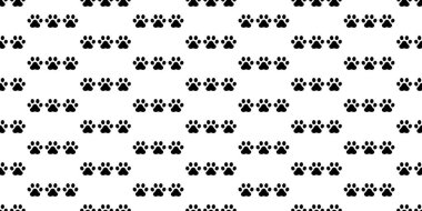 Köpek patisi kusursuz kedi ayak izi Fransız bulldog pençesi yavru köpek yavrusu vektör ikonu Duvar kağıdı eşarbı izole edilmiş karo karalama tasarımı