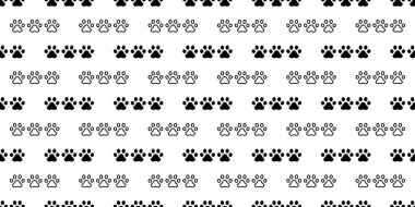 Köpek patisi kusursuz kedi ayak izi Fransız bulldog pençesi yavru köpek yavrusu vektör ikonu Duvar kağıdı eşarbı izole edilmiş karo karalama tasarımı