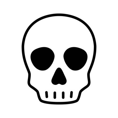 kurukafa ikonu vektörü Cadılar Bayramı logosu korsan sembolü hayalet kafa çizgi film karakteri çizim çizimi