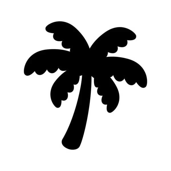 Palma Drzewo Ikona Kokosowe Drzewo Wektor Logo Symbol Roślina Znak — Wektor stockowy