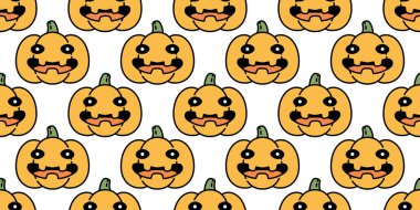 balkabağı Cadılar Bayramı pürüzsüz desenli karikatür eşarbı tecrit edilmiş Duvar kağıdı döşeme arkaplan resimleme simgesi karalama tasarımı