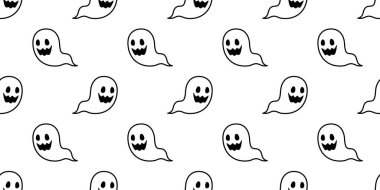 Hayalet desensiz Cadılar Bayramı vektörü ürkünç eşarp tecrit edilmiş Duvar kağıdı döşeme arka plan şeytan karikatür çizim çizim hediye paketi kağıt tasarımı