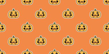 balkabağı Cadılar Bayramı pürüzsüz desenli eşarp izole edilmiş çizgi film Duvar kâğıdı döşeme arkaplan resimleme simgesi karalama tasarımı