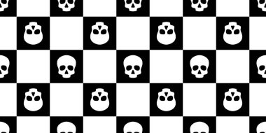 kafatası cadılar bayramı kusursuz vektör çapraz kemik hayalet korsan simgesi kontrol edildi eşarp izole tekrar duvar kağıdı karo karikatür çizim tasarımı