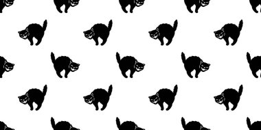 Kedi pürüzsüz desenli Cadılar Bayramı kedi yavrusu Calico kara atkısı tecrit edilmiş Duvar kağıdı döşeme arka plan çizgi film karakteri karalama tasarımı