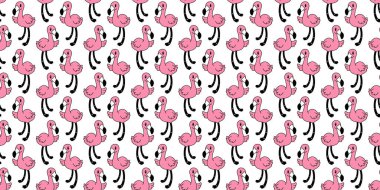 Pembe flamingo desensiz karikatür eşarbı sevimli flamingoları izole etti. Hayvan egzotik doğası. Vahşi hayvani arka plan.