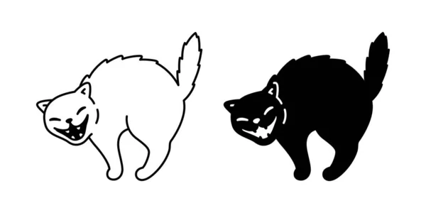 Cat Vector Halloween Kitten Calico Icon Logo Symbol Cartoon Character — Stock Vector