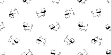 kedi desensiz kedi yavrusu kedi yavrusu balık vektör karikatürü tecrit edilmiş tekrar duvar kâğıdı arka plan karakteri karalama beyaz tasarım