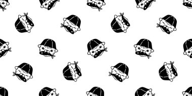 Kedisiz desenli kedi yavrusu şapkası balık kuyruklu hayvan yüzlü ev hayvanı eşarp izole edilmiş arka plan çizgi film hayvan fayans duvar kağıdı karalama çizimi tasarımı