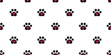 Köpek patisi, kusursuz kalp izi, sevgililer günü kedisi, buldog vektör karikatürü. Duvar kâğıdı, kaplama, karalama, karalama, tasarım.