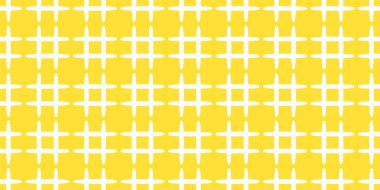 Kusursuz desenli dokuma vektör karikatürü sarı karo arka plan Duvar kağıdı hediye paketleme eşarbı izole edildi