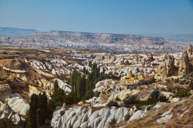 Türkiye'de Cappadocia volkanik kanyon mağara evlerin sayısı
