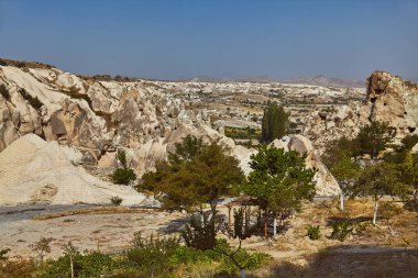 Türkiye'de Cappadocia volkanik kanyon mağara evlerin sayısı