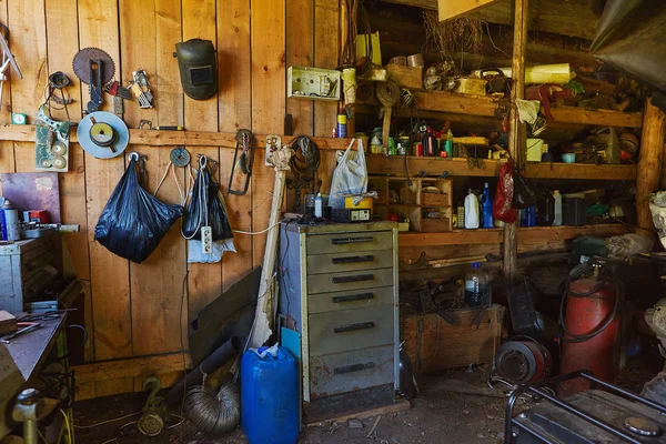 Workshop Shed Garage Toold Repare Atv — Stock Photo, Image