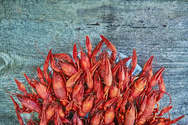 Cangrejo Cocinado Servido Sobre Fondo Madera — Foto de Stock