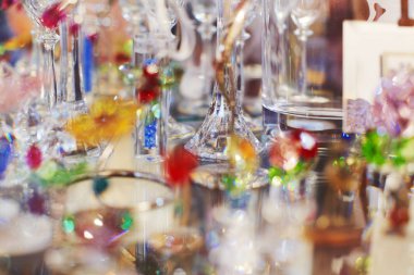 Karışık gözlük ayrıntılar bulanık cam renkli kavramı arka plan