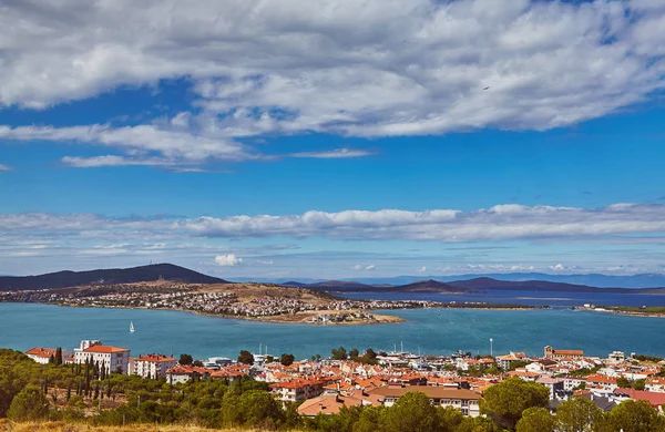 Ayvalik Város Oncunda Sziget Égei Tengeri Oldala Törökország Views — Stock Fotó