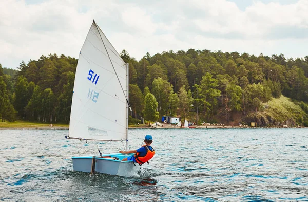 Sailing Training Yachting Sport Kids Lake — Stock Photo, Image