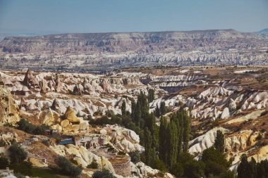 Türkiye'de Cappadocia volkanik kanyon mağara evlerin sayısı