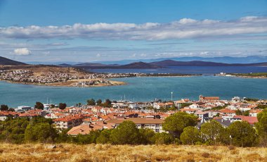 Ayvalık şehir oncunda Adası'nda Türkiye'nin Ege yan görünümlerini
