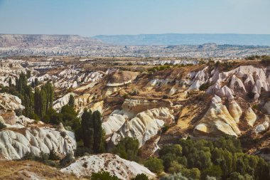 Türkiye'de Cappadocia volkanik kanyon mağara evlerin sayısı