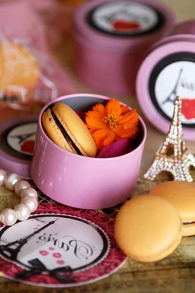 Macaron Sütik Édes Tészta — Stock Fotó
