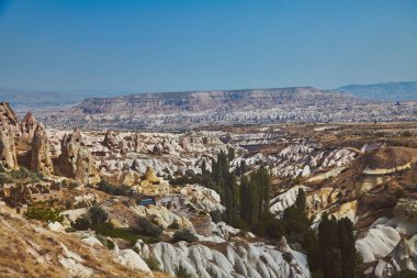Türkiye'de Cappadocia volkanik kanyon mağara evlerin sayısı