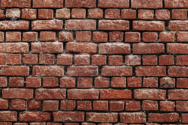 Eski tarz tuğla duvar dokusu. Kırmızı tuğlaların klasik görüntüsü. Tuğlaları kapatın. Tasarım için sağlam bir arkaplan