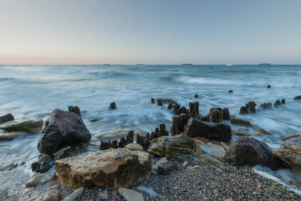 Pobřeží Oděsy Úsvitu — Stock fotografie