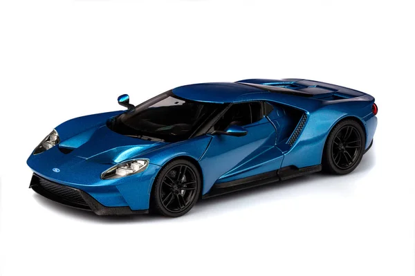 Beautiful blue model of toy Ford GT — Stock Photo, Image