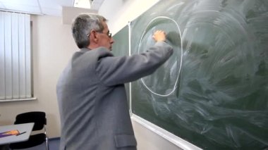 Öğretmenimin sınıftaki tahtası önünde çekilmiş görüntüleri.