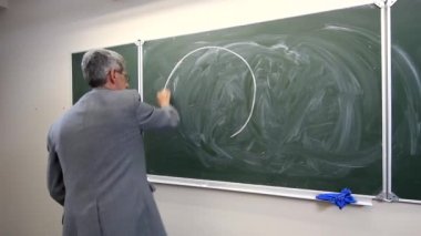 Öğretmenimin sınıftaki tahtası önünde çekilmiş görüntüleri.