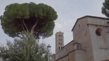 Portakal Bahçe, Roma, İtalya, Giardino degli Aranci yakınındaki bir manastır kule