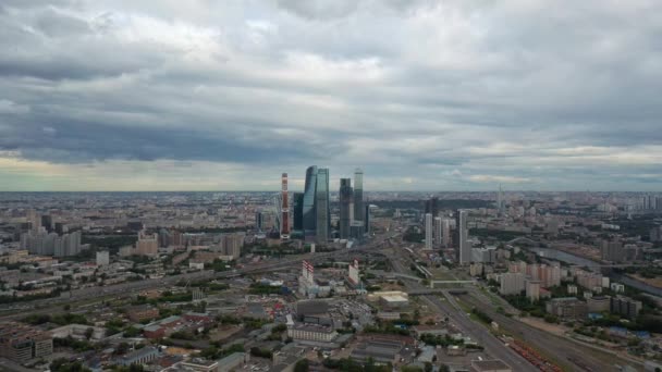 Zdjęcie drona lotniczego obszaru w pobliżu Moskwy — Wideo stockowe