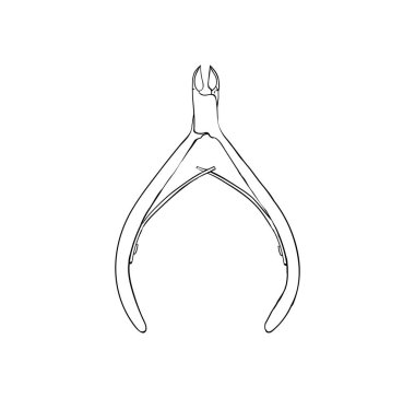 Forseps, yalıtılmış nesne manikür. Çivi yordamı için aracı