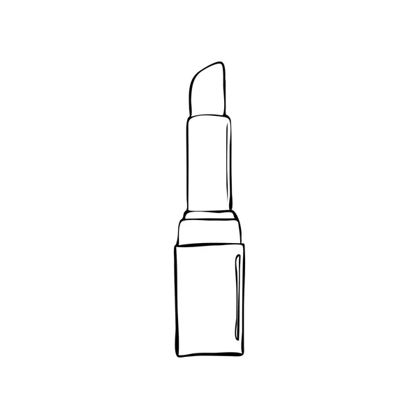 Lippenstift geïsoleerd. Make-up object. Het pictogram van de schoonheid. roze balsem voor de lippen — Stockvector