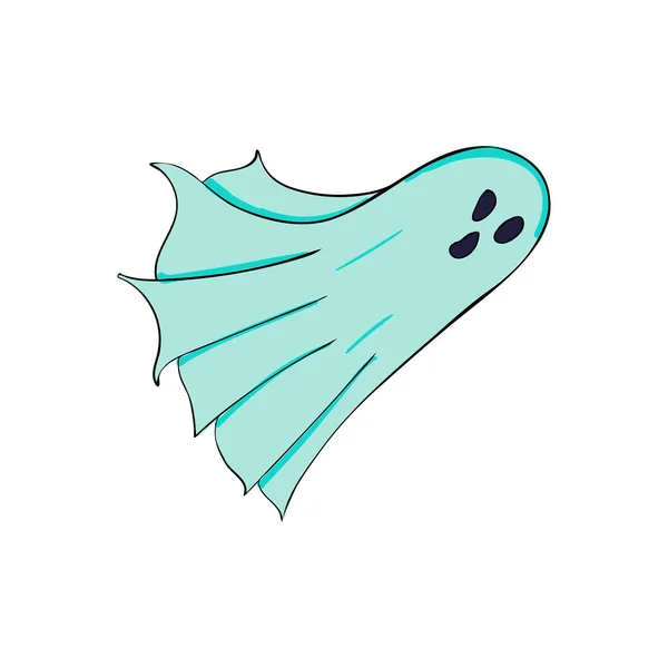 Símbolo Espectral Halloween Personagem Fantasma Horror Pesadelo Místico Isolados —  Vetores de Stock