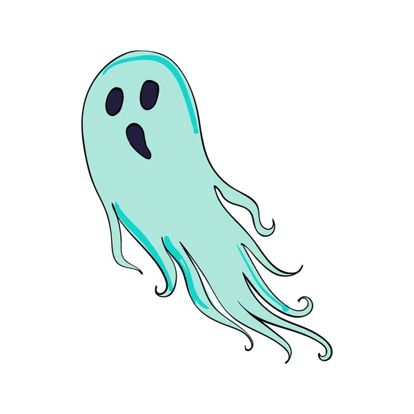 Símbolo Fantasma Halloween Personagem Assustador Horror Pesadelo Místico Isolados —  Vetores de Stock