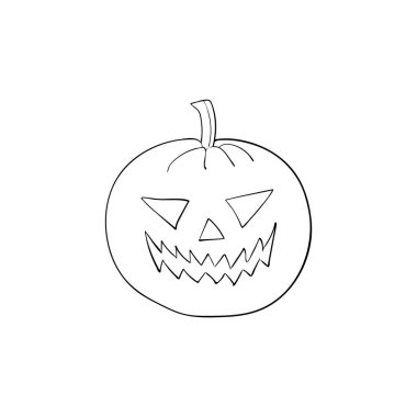 Kabak Cadılar Bayramı öfkeyle gülümsüyor. Korkutucu yüz