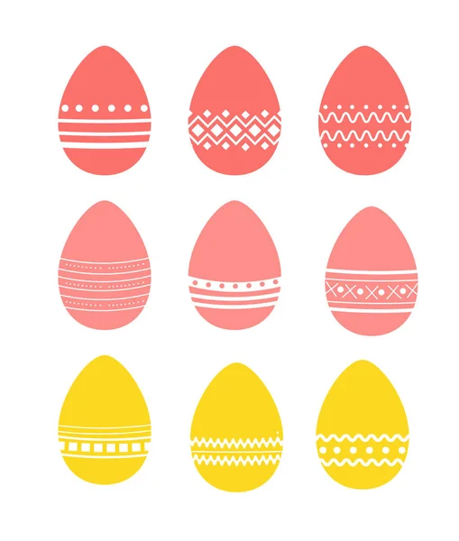なパターンでイースターの卵のセット — ストック写真