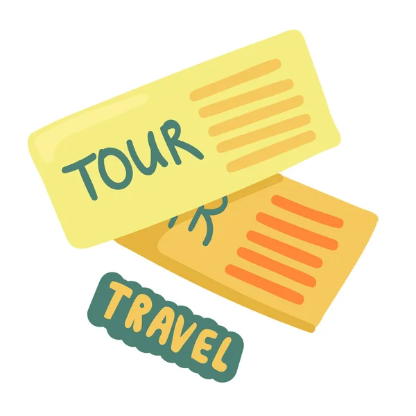Bilhetes Para Viajar Dois Cupões Turismo Passe Viagem — Fotografia de Stock
