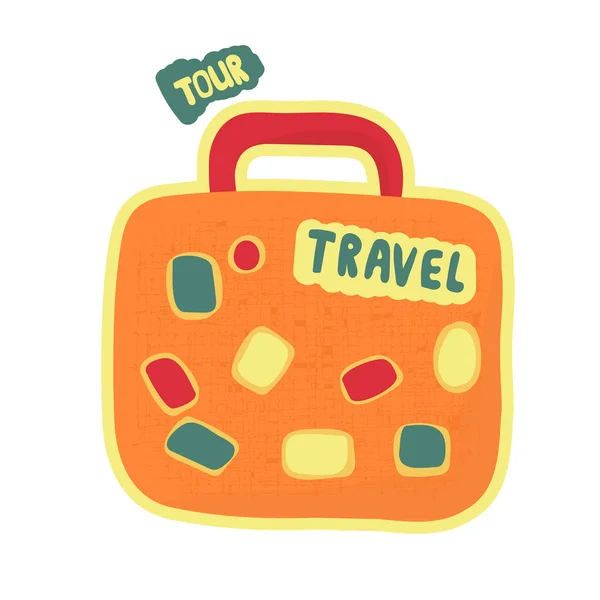 Travel Bag Suitcase Going Trip Symbol Tourism Traveler — Stock Photo, Image