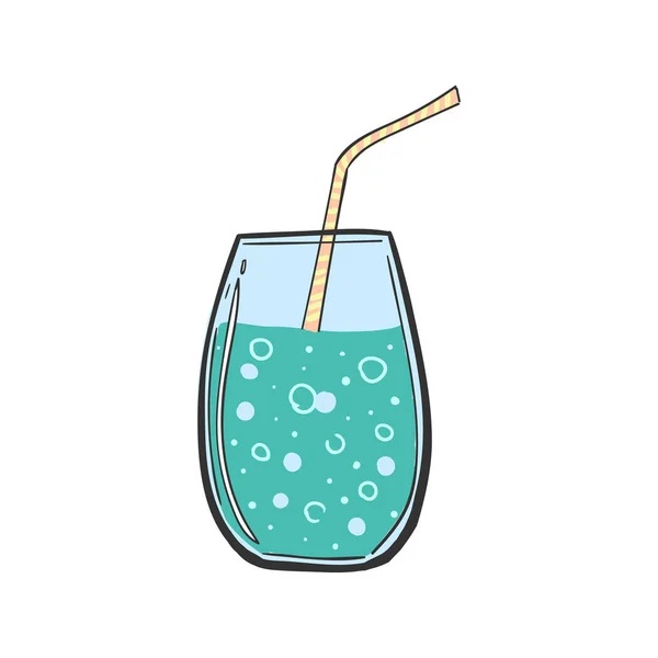 Água mineral. cocktail de verão. bebida refrescante. Menu Bar — Vetor de Stock