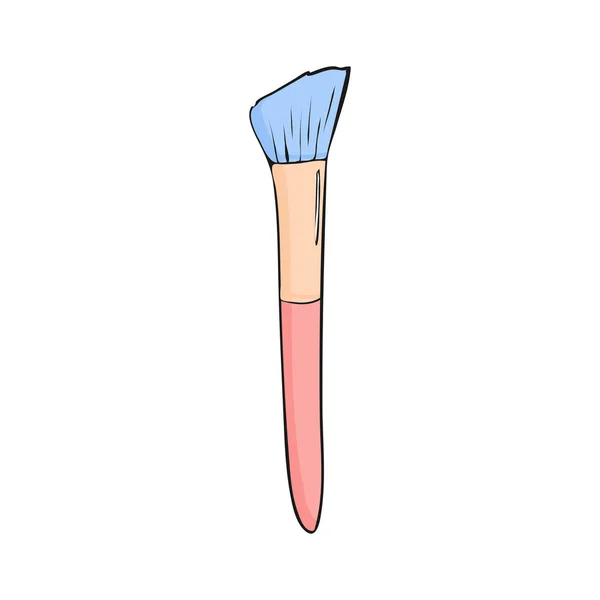 Brush for make up. Beauty icon in cartoon style on white background. Makeup symbol illustration. — Stock Photo, Image