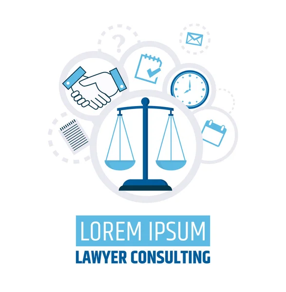 Consultoria Advogados Escala Justiça Modelo Banner Escritório Advocacia Empresa Serviços —  Vetores de Stock
