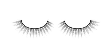 Sahte kirpik. Sahte kirpikler. Beyaz izole. Makyaj