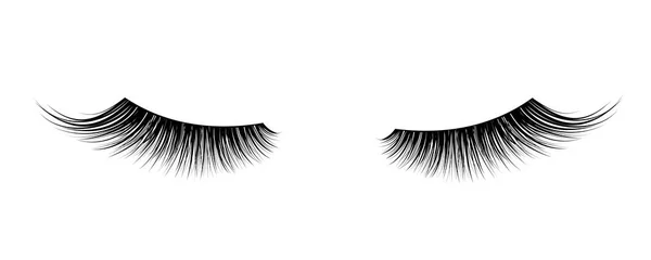 Schwarze falsche Wimpern. Mascara einziges dekoratives Element. — Stockfoto