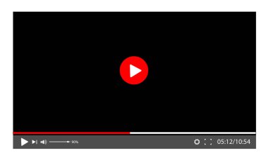 ekran video oynatıcı. bir web siteniz veya uygulamanız için şablon. Filmi Oynat